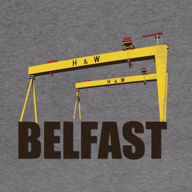 Harland and Wolff cranes Belfast by firelighter